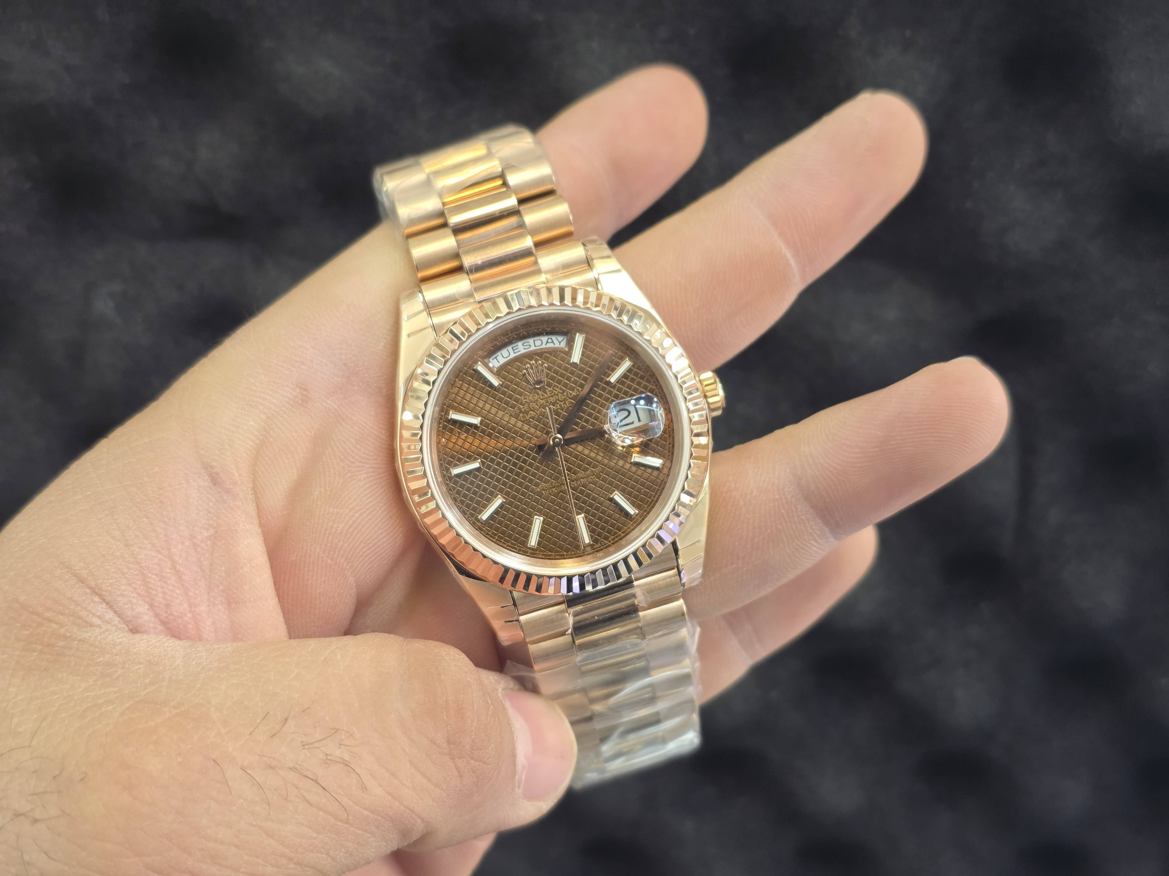 Rolex day date choclate motif